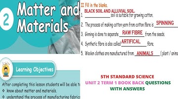 5TH STANDARD SCIENCE TERM 1 UNIT 2 BOOK BACK QUESTIONS WITH ANSWERS|5TH SCIENCE TERM1 UNIT 2 ANSWERS
