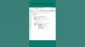 #72 Linear Search in 1-D Array || Data Structure || C Program #shorts #coding #shortvideo #array