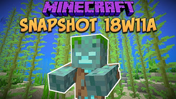 Minecraft 1.13 Snapshot 18w11a New Drowned Underwater Hostile Mob & Shipwrecks (Update Aquatic)