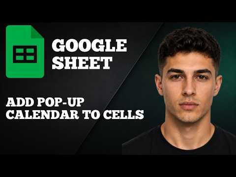 Google Sheets: How to Add a Pop-Up Calendar to Cells (Date Picker Tutorial)