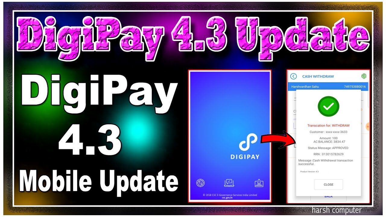 DigiPay 4.3 Latest Version | Login कैसे करें | Harsh Computer - YouTube