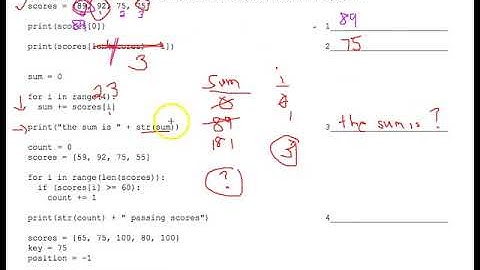 Tracing Lists and Loops Worksheet 2