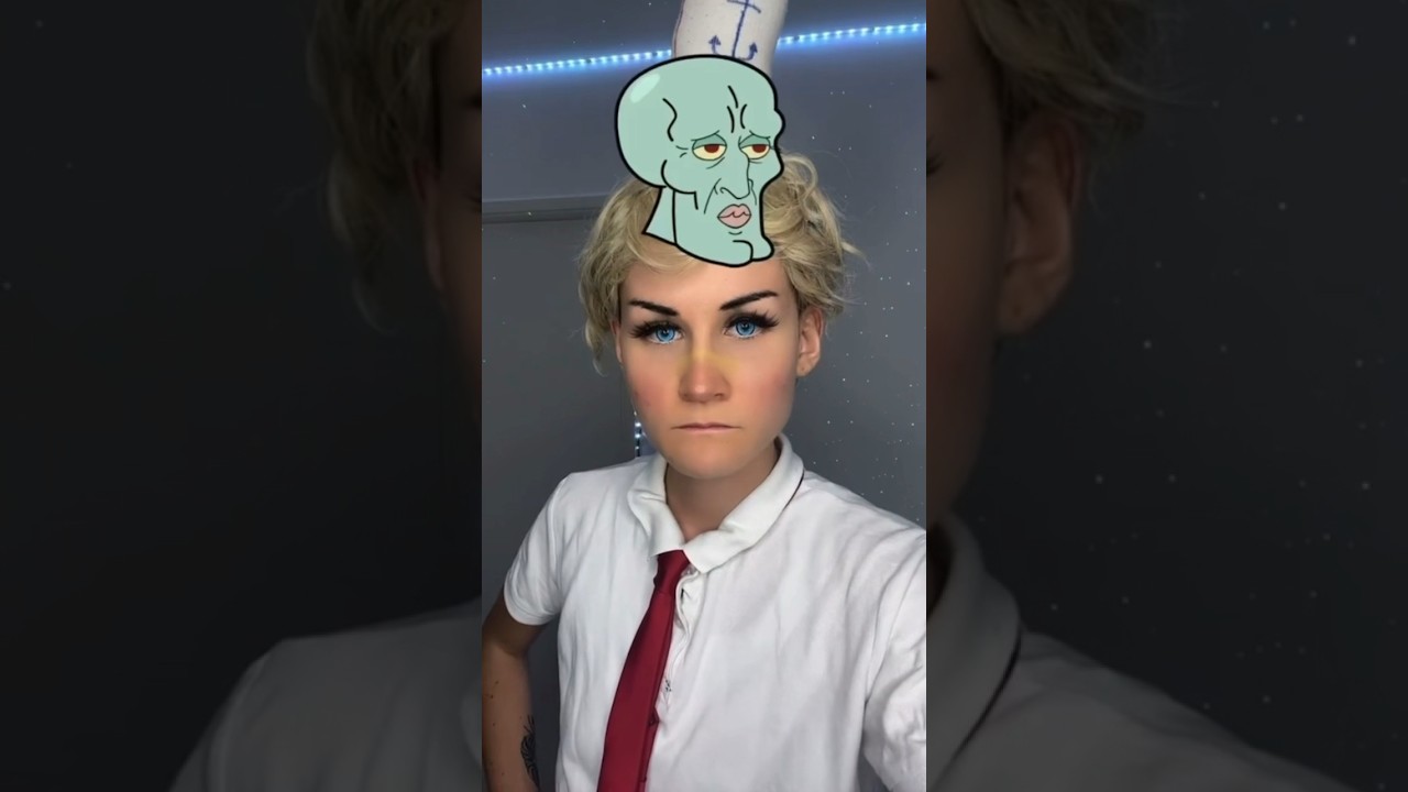 Hide away from me Squidward 😔 #spongebob #cosplay