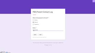DocAppender  and Google Forms to create a PBIS parent log