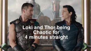 Loki and Thor being chaotic for 4 minutes straight