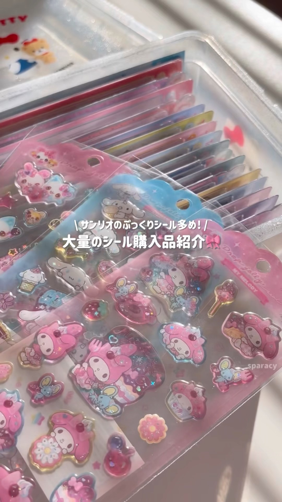 うるちゅるシールも!大量のシール購入品紹介💖#サンリオ#シール帳#asmr