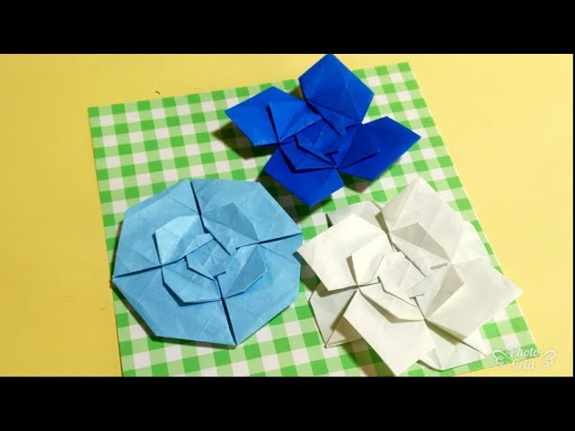 折り紙 平面のバラ B Youtube
