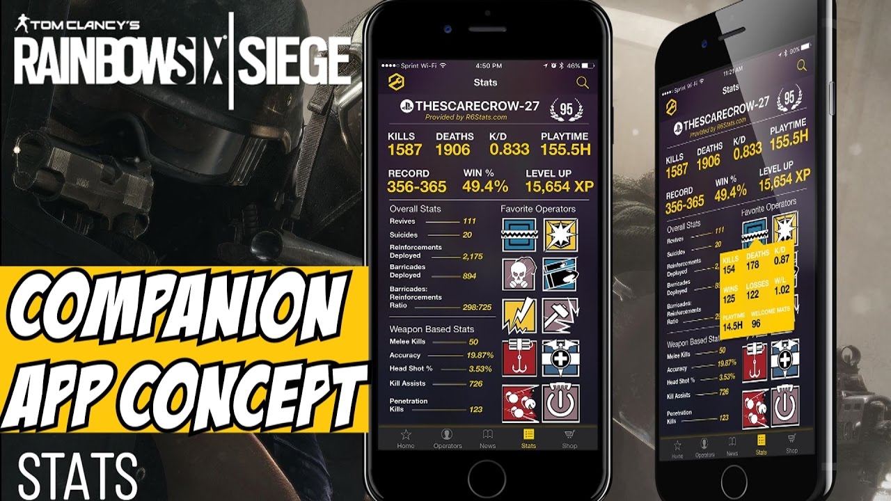 Rainbow Six Siege Companion App Concept By Cody Smith Ios Android Youtube