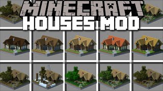 Minecraft INSTANT HOUSES MOD / SPAWN HUGE STRUCTURES TO CREATURE A VILLAGE !! Minecraft Mods