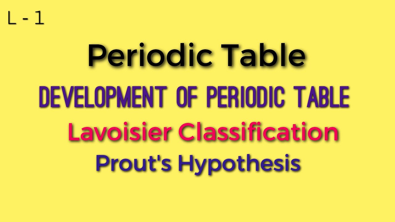 prout's hypothesis class 11