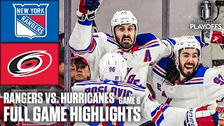 2nd Round: New York Rangers vs. Carolina Hurricanes Game 6 | Full Game Highlights Resimi