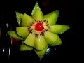 Цветок из киви! Украшения из фруктов! Carving kiwi! Decoration of fruits