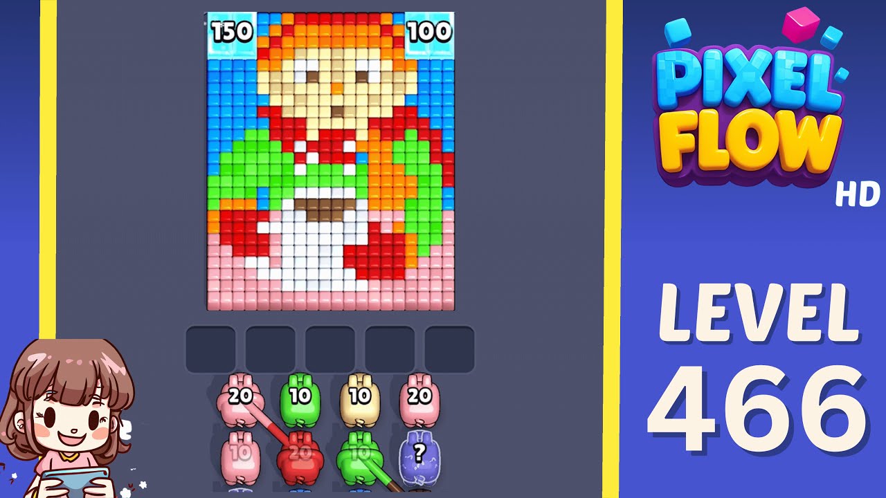 Pixel Flow Level 466 Solution Walkthrough - YouTube