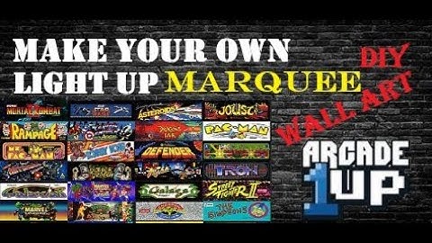 I made my own [Light up Marquee] Arcade 1UP size to hang on my wall. Arcade sign Mod. Game Room Art