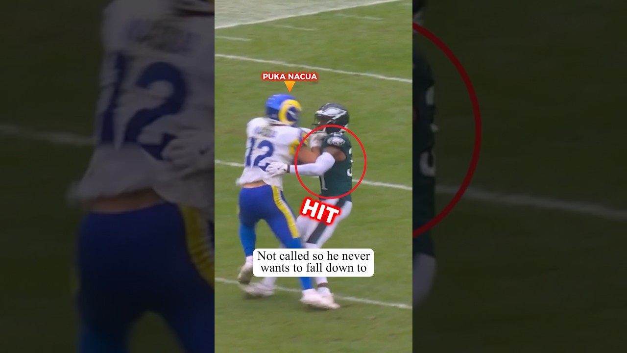 Puka Nacua refuses to fall! #shorts #nfl #pukanacua