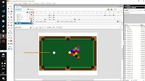 Tugas membuat animasi billiard menggunakan Macromedia Flash 8