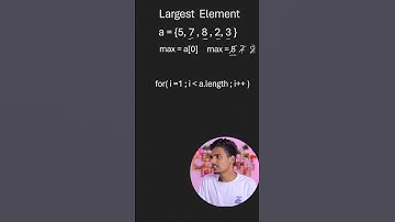 largest element in array 💯 easy solution #programmingtamil #programming #100daysofcode