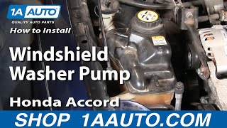 How to Replace Windshield Washer Pump 94-97 Honda Accord