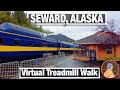 City Walks - Seward Alaska Virtual Treadmill Walking Tour - Exploring Gateway to Kenai Fjords