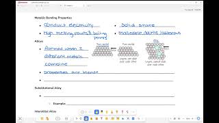 Metallic Bonding Notes