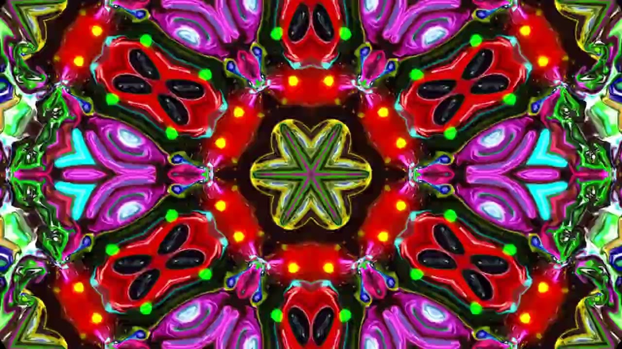 Vibrant Colors Kaleidoscope Art Pattern Show | VJ Loop Background