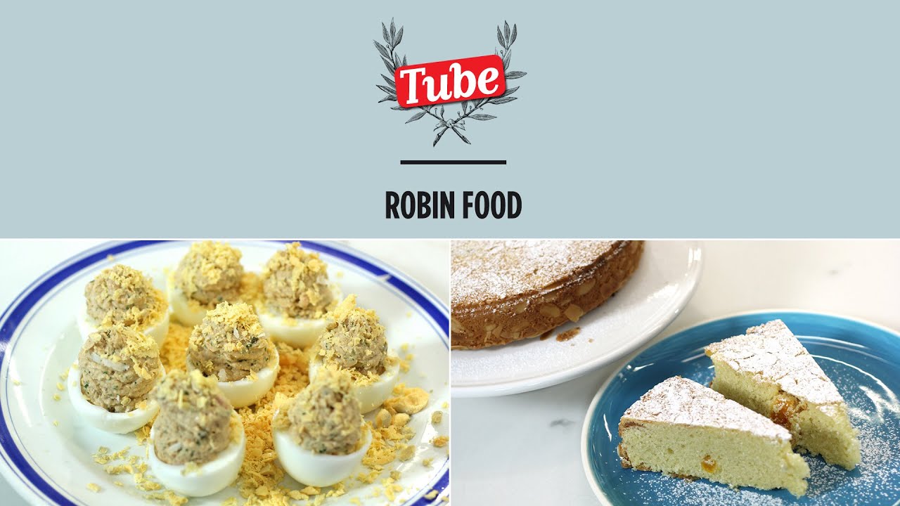 ROBINFOOD / Huevos rellenos + Bizcocho “genovés” de albaricoque