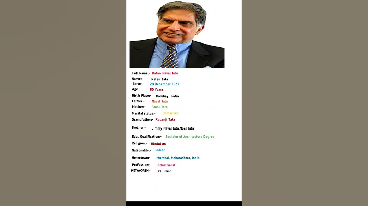 Ratan Tata biography #ratantata #ratanjitata