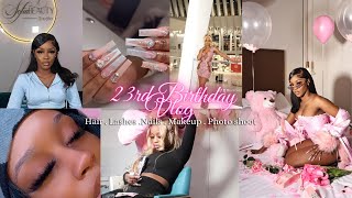 BIRTHDAY VLOG: GRWM Hair , Nails , Lashes , Makeup &amp; Photoshoot | Aquarius Szn♒️ | Janice Monaee