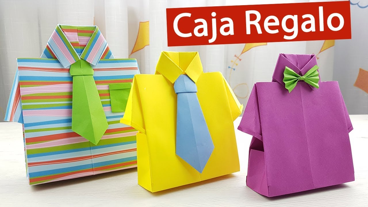 comienzo Delgado Remolque 🎁 Caja de regalo en forma de camisa para el Día del Padre - YouTube