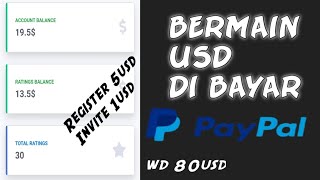 BERMAIN USD DI BAYAR PAYPAL - BUAT TUGASAN DI BRANDSRATE screenshot 1