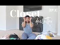 Huge closet decluttering and organizing  decluttering series ep 2