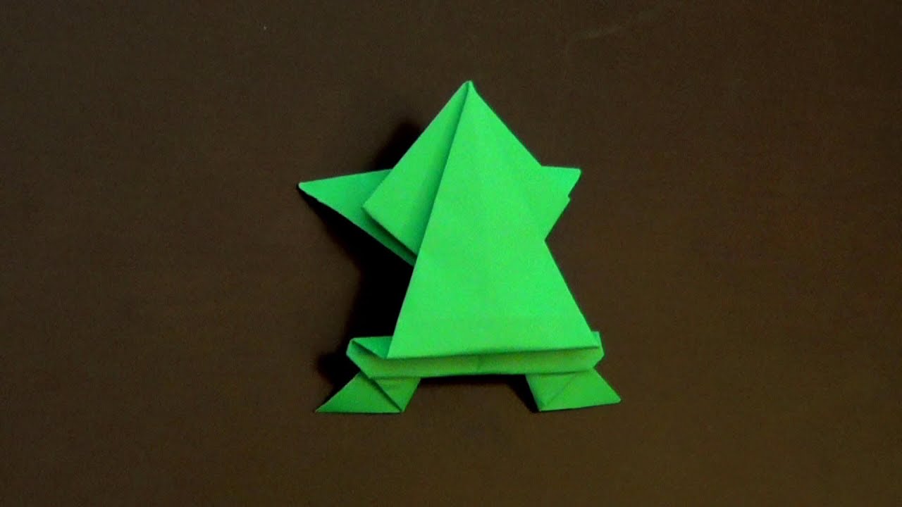 Origami Jumping Frog Tutorial How to make an origami frog YouTube