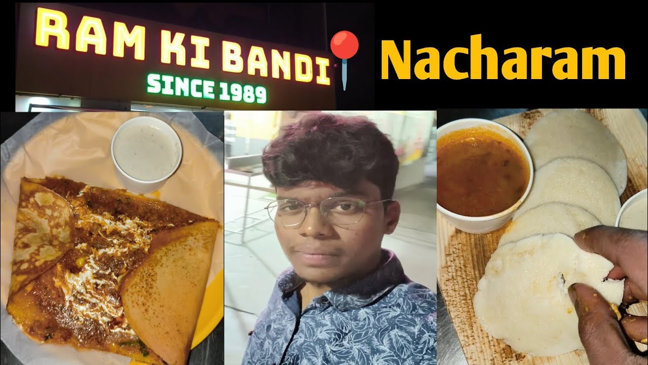Dosas and idlis at Ram ki bandi 💛 | Nacharam | Telugu food vlog | THE GOAT