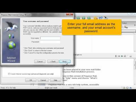 Configuring a POP email account in Pegasus Mail
