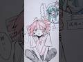 好きだよ　#アナログ絵 #イラスト #初音ミク #重音テト #亞北ネル #shorts