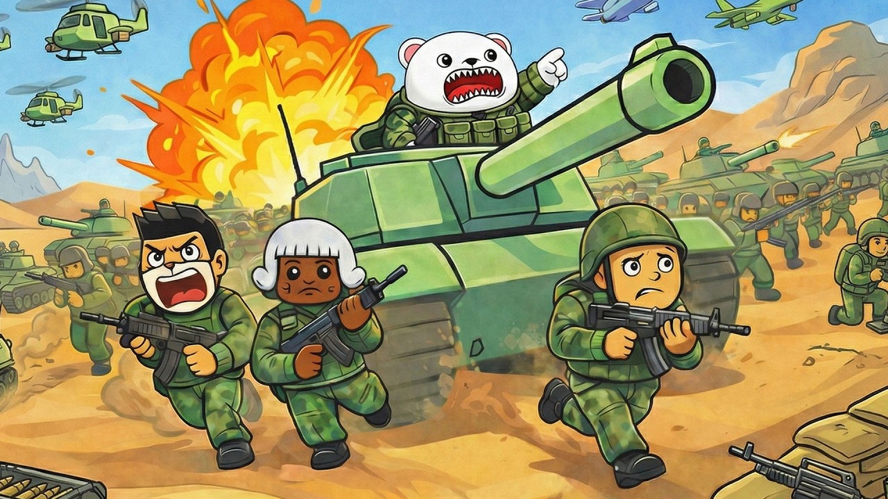 สร้างกองทัพทหาร ไปยึดเมือง 🪖  Roblox