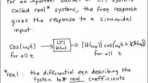 Brief intro to frequency response of CT LTI systems