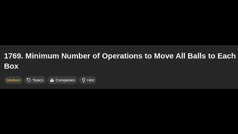 Minimum Number of Operations to Move All Balls to Each Box. Leetcode 1769