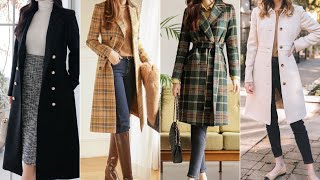 Winter Collection of Long Coats designs ideas for women 2021 