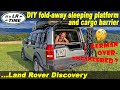 DIY fold-away sleeping platform and cargo barrier / Land Rover Discovery