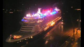 "Disney Fantasy" Float Out and Nightly Tests at Meyer Werft Shipyard on January 8, 2012