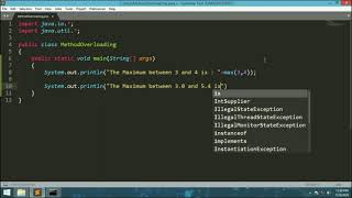 Java method Method overloading