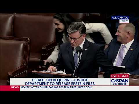 Speaker Johnson Gives Floor Remarks Ahead of Vote to Release the Epstein Files