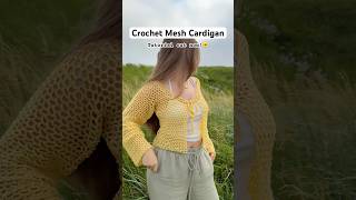 Crochet Mesh Cardigan Tutorial is Out! 🌼 Will You Make One?  #crochetcardigan #shorts #crochet