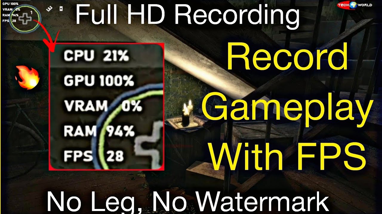 How To Record gameplay videos in PC or Laptop with FPS meter without