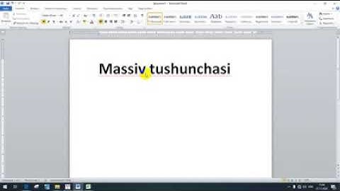 Massiv tushunchasi PascalABC da
