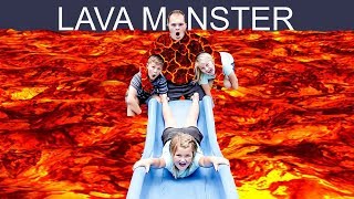 The FLOOR is LAVA Challenge with THE LAVA MONSTER!