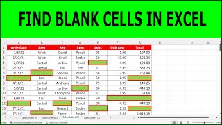 how to find and highlight blank cell in excel | conditional formatting