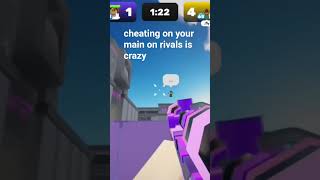 Cheating on your main account in rivals  😭