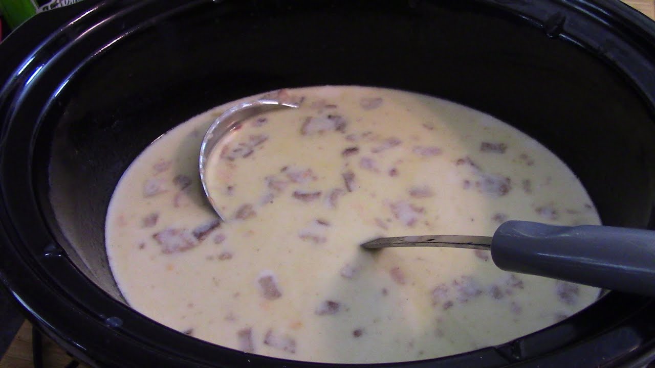Slow Cooker Potato Bacon Soup YouTube
